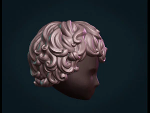 cabelo cacheado eu Modelo de Impressão 3D