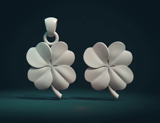 Clover pendant 3D Print Model .c4d .max .obj .3ds .fbx .stl .blend 