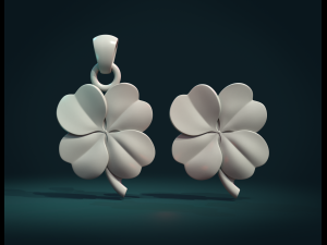 clover pendant 3D प्रिंट मॉडल