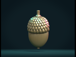 acorn relief 3D Baskı Modeli