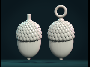 acorn relief 3D Baskı Modeli