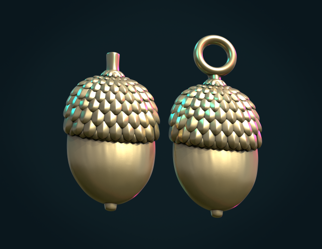 acorn relief 3D Baskı Modeli .c4d .max .obj .3ds .fbx .stl .blend 