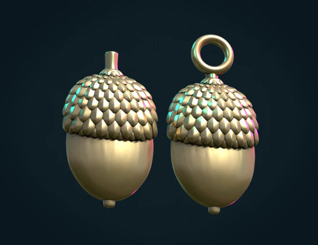 acorn relief 3D Print Model .c4d .max .obj .3ds .fbx .stl .blend