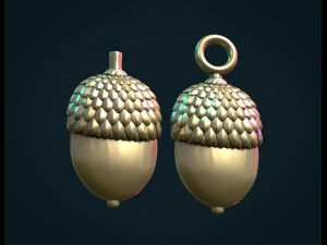 meşe palamudu kabartması 3D Baskı Modeli