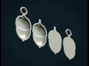 acorn relief 3D Baskı Modeli