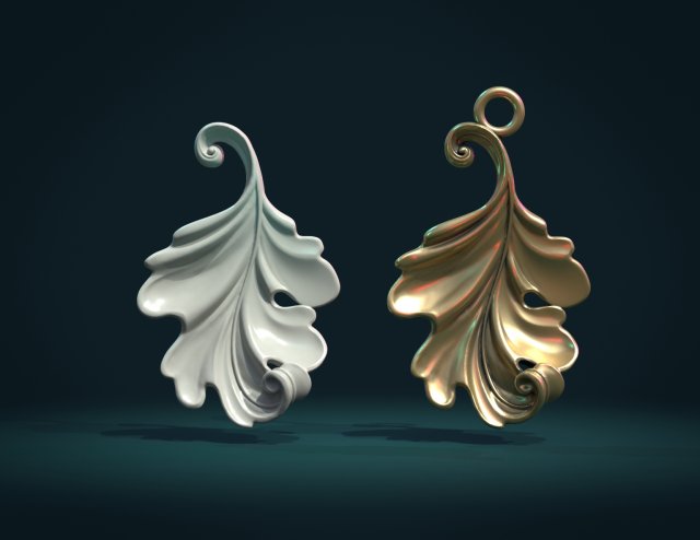 leaf 3D Принт Модель .c4d .max .obj .3ds .fbx .stl .blend 