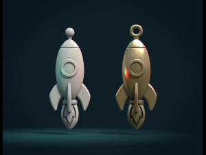 rocket bas-relief 3D-Druckmodell