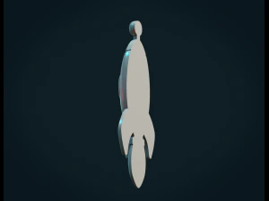 rocket bas-relief 3D Print Model