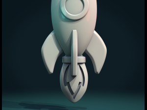 rocket bas-relief 3D 打印模型
