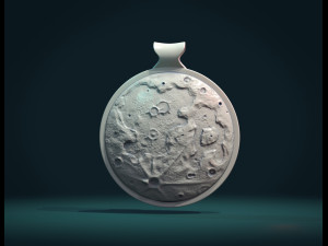 moon bas-relief pendant 3D Принт Модель