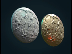 moon bas-relief pendant 3D Print Model