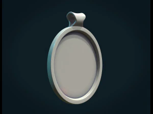 moon bas-relief pendant 3D Print Model
