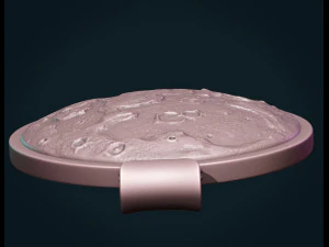moon bas-relief pendant 3D Print Model