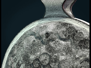 moon bas-relief pendant 3D Принт Модель
