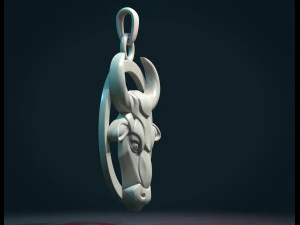 bull head bas-relief 3D Print Model