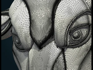 bull head bas-relief 3D Print Model