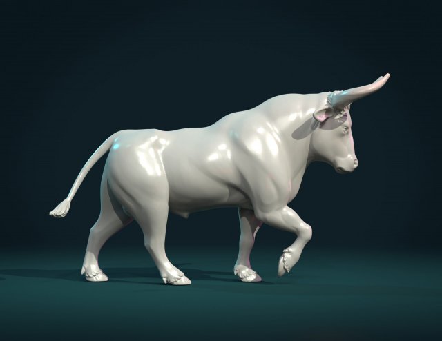 bull sculpture 3D-printmodel .c4d .max .obj .3ds .fbx .stl .blend 
