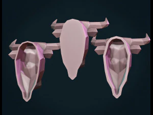 bull head low poly 3D Print Model