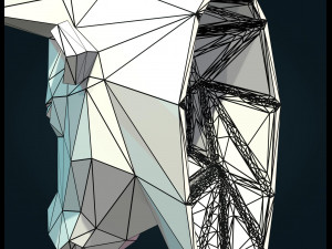 bull head low poly 3D प्रिंट मॉडल