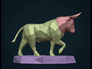bull sculpture Model Cetak 3D