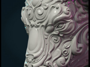 ornate bull head 3D-Druckmodell
