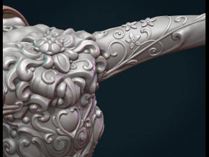 ornate bull head 3D Print Model