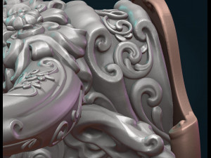 ornate bull head 3D-Druckmodell