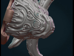 ornate bull head 3D-Druckmodell