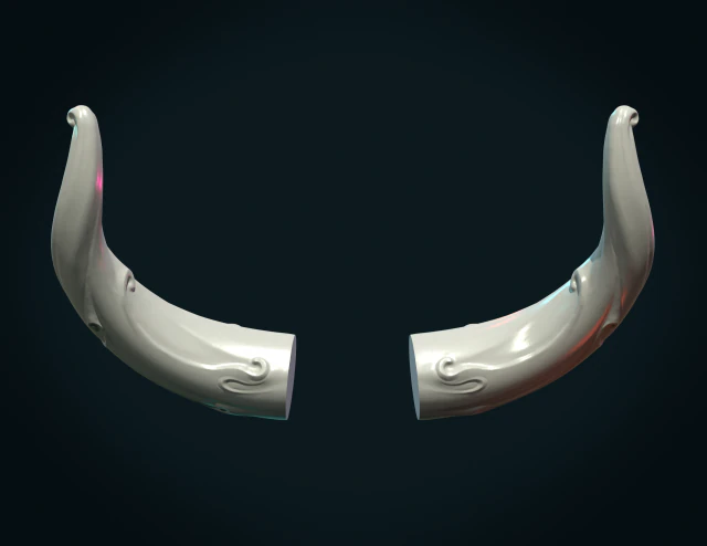 horns 3D Print Model .c4d .max .obj .3ds .fbx .stl .blend 
