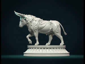 ornate bull 3D-printmodel