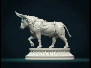 ornate bull 3D Print Model