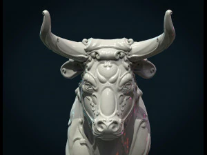 ornate bull 3D Print Model