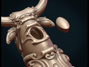 ornate bull 3D-printmodel