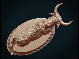 ornate bull 3D-printmodel