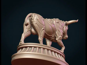 ornate bull 3D Print Model