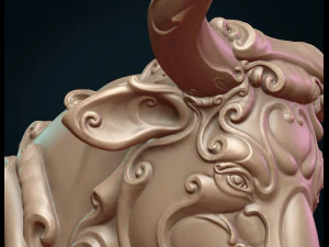ornate bull 3D Print Model