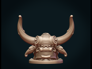 ornate bull head ii 3D 打印模型