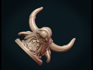 ornate bull head ii 3D 打印模型