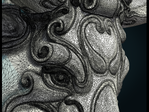 ornate bull head ii 3D 打印模型