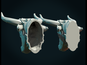 ornate bull head ii 3D 打印模型