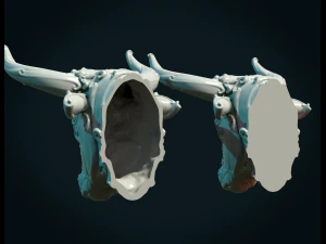 ornate bull head ii 3D Print Model