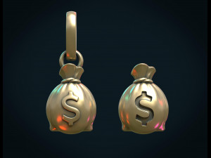 money bag usd Model do druku 3D
