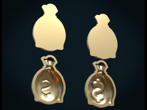 money bag usd Model do druku 3D