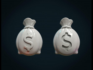 money bag usd Model do druku 3D