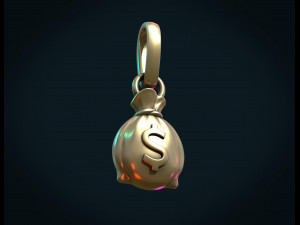 money bag usd Model do druku 3D