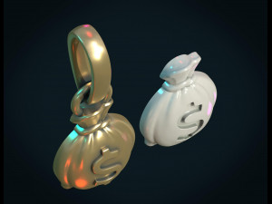 money bag usd Model do druku 3D
