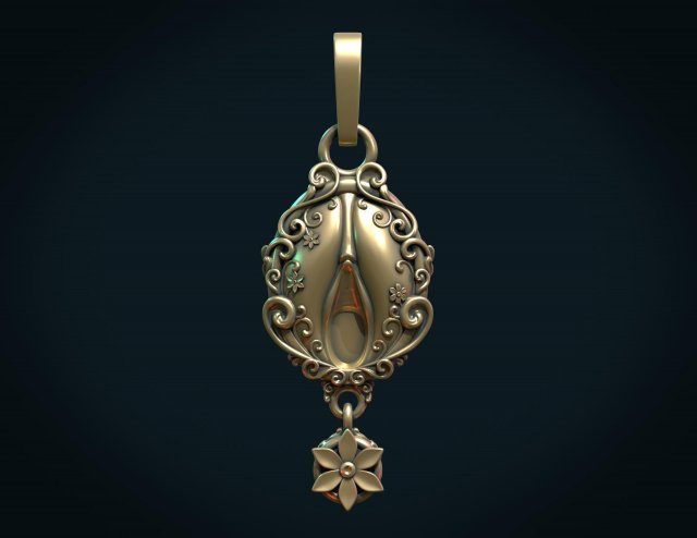vagina ornate pendant 3D Принт Модель .c4d .max .obj .3ds .fbx .stl .blend 