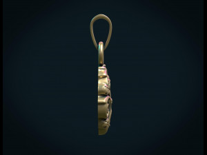 leaves scrolls charm pendant 3D Принт Модель