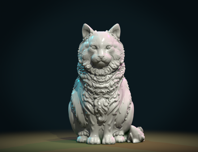 sitting beautiful cat Model Cetak 3D .c4d .max .obj .3ds .fbx .stl .blend 