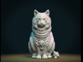 sitting beautiful cat Modèles 3D en vedette